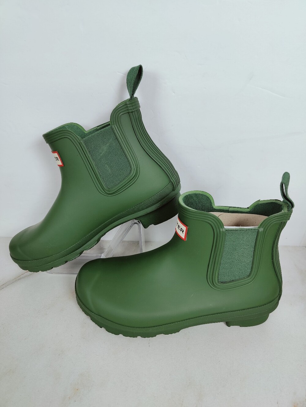NIB Hunter Women's Original Chelsea Rain Boots, Hunter Green, Sz 6 - Picture 2 of 12